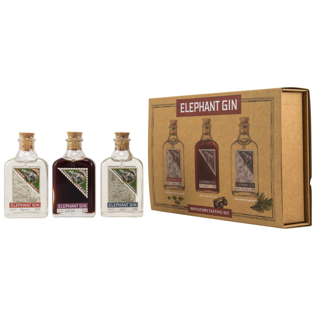 Elephant Gin Mini € 21,90 3x Tastingset 5cl